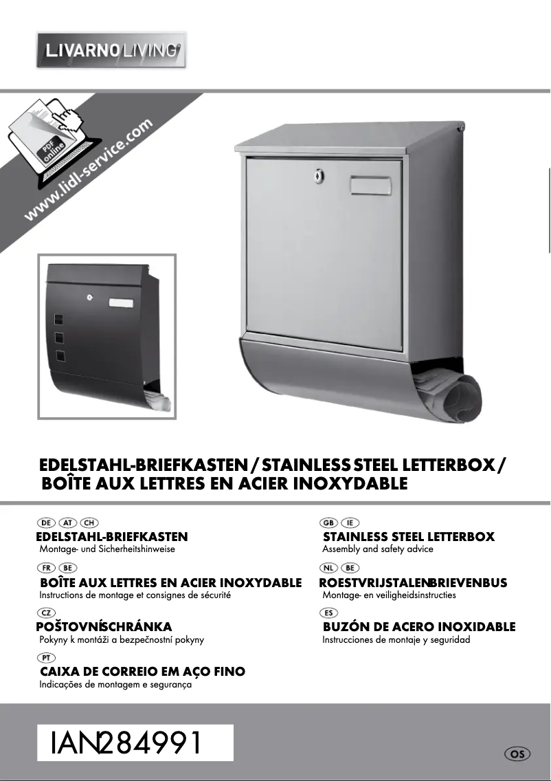 First page image of the manual for IAN 284991