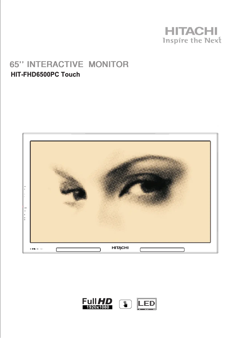 Page 1 of the manual User Manual Hitachi =HIT-FHD6500PC