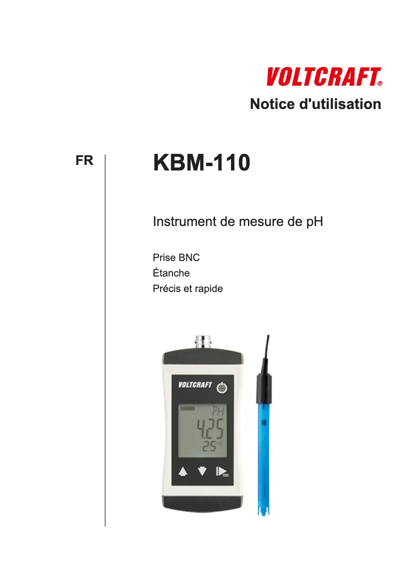 First page image of the manual for KBM-110