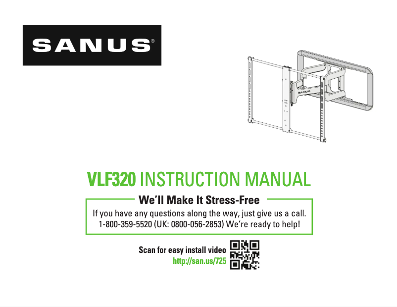 Page 1 of the manual User Manual Sanus VLF320