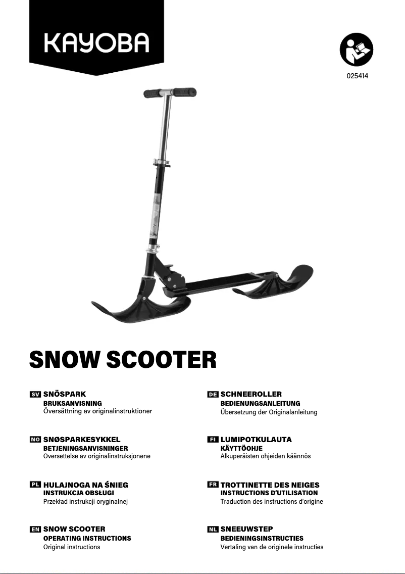 Page 1 of the manual User Manual Kayoba 025414