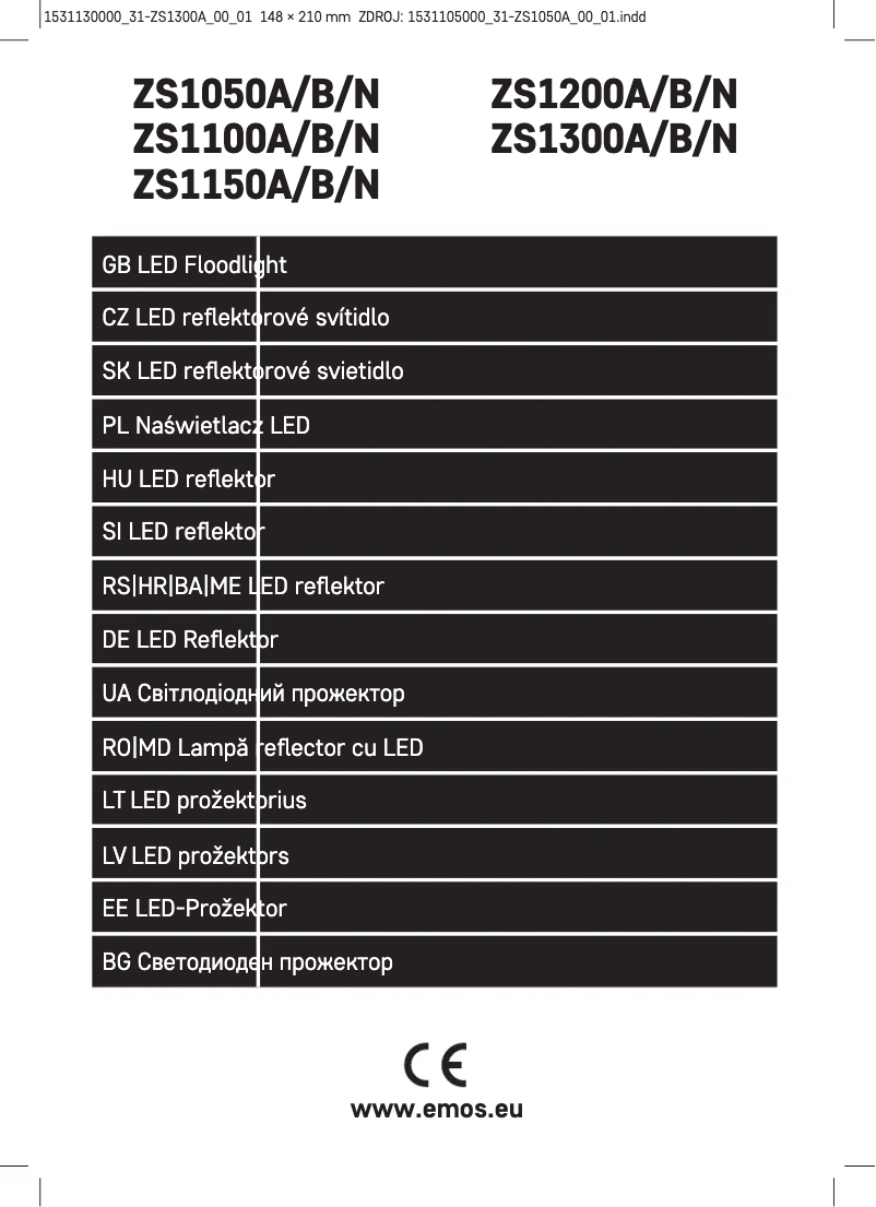 Page 1 of the manual User Manual Emos ZS1300A