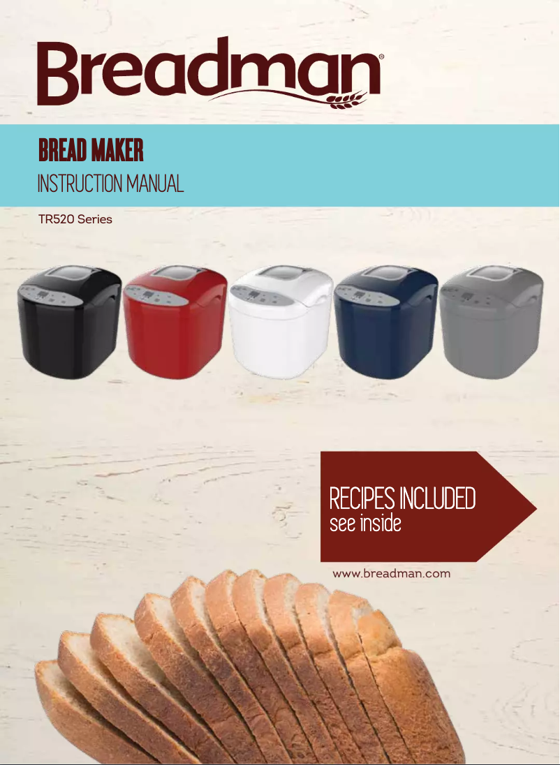 Page 1 of the manual User Manual Breadman TR520B