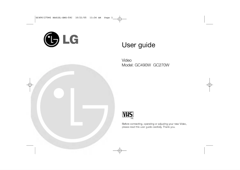 Page 1 of the manual User Manual LG GC270W1