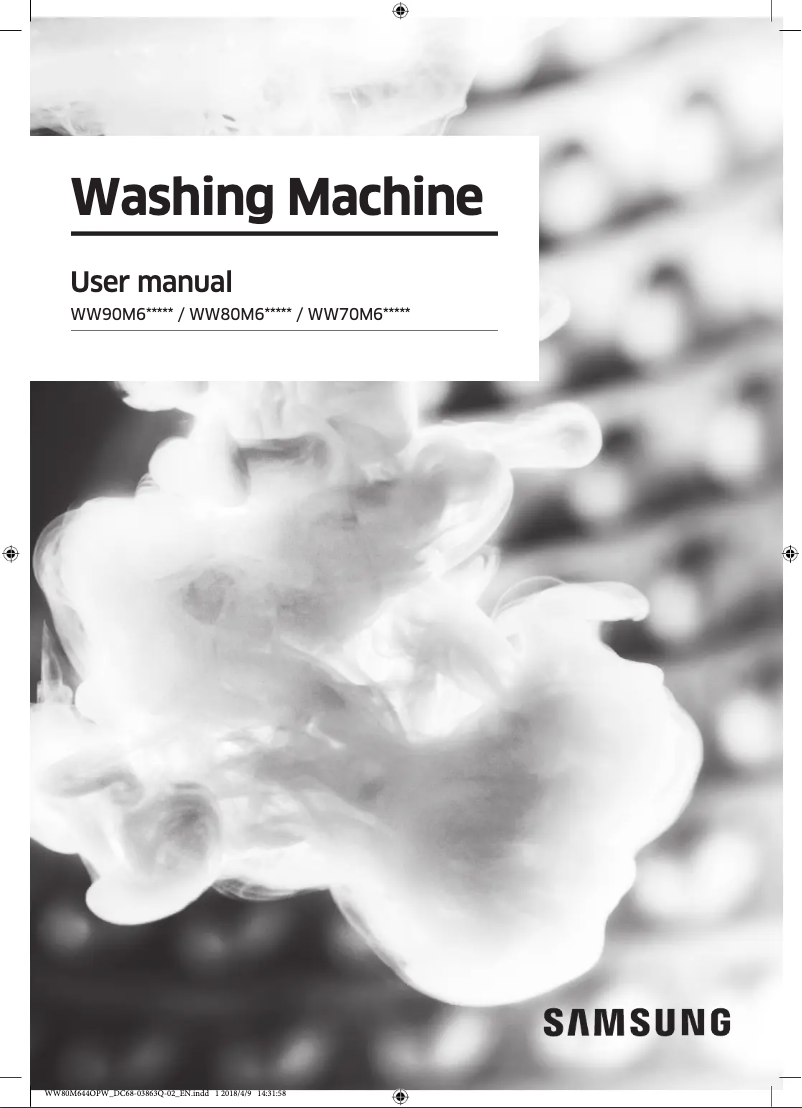 First page image of the manual for WW80M644OPW