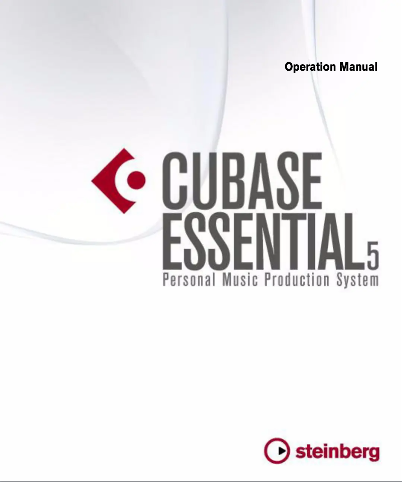 Page 1 of the manual User Manual Steinberg Cubase Essential 5