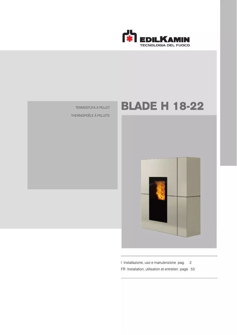 First page image of the manual for BLADE H