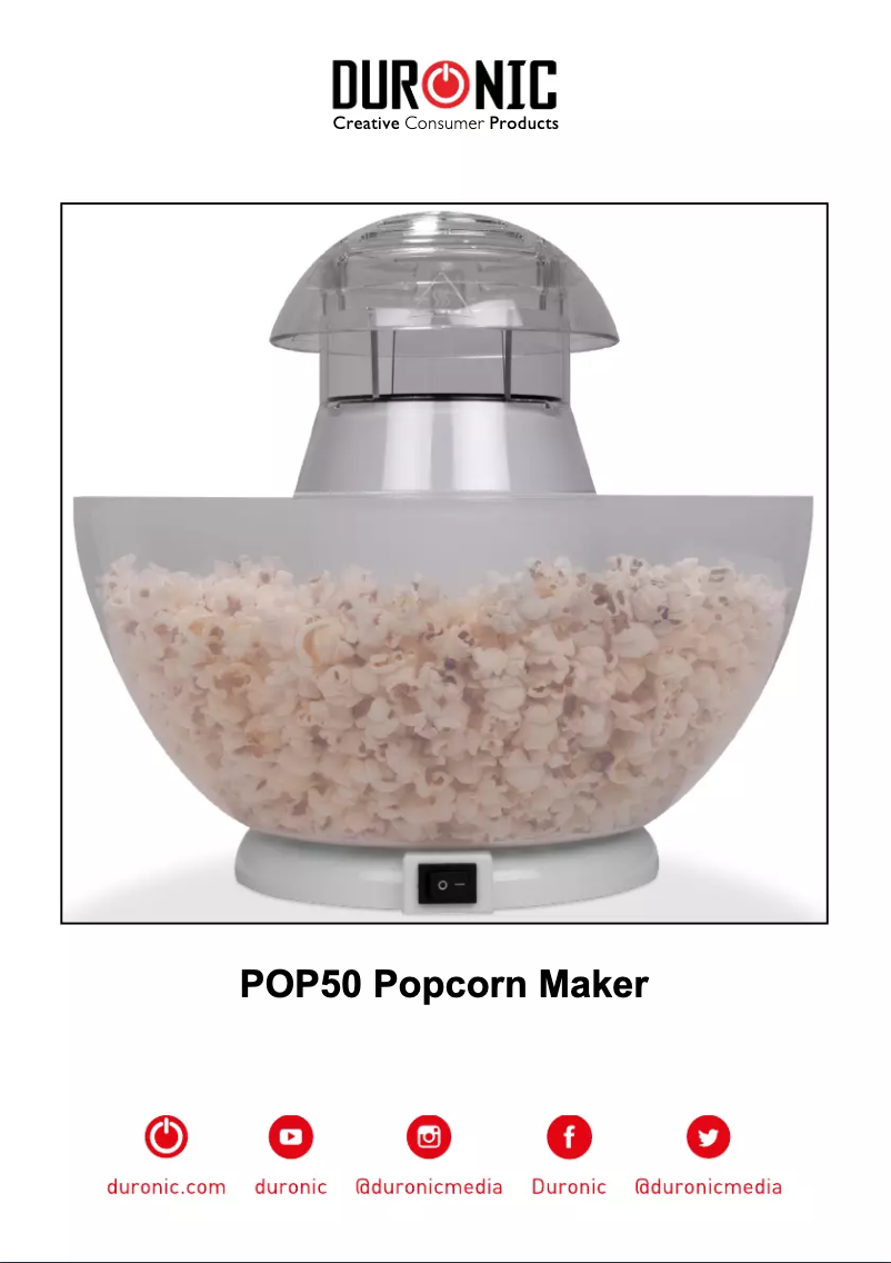 Page 1 of the manual User Manual Duronic POP50