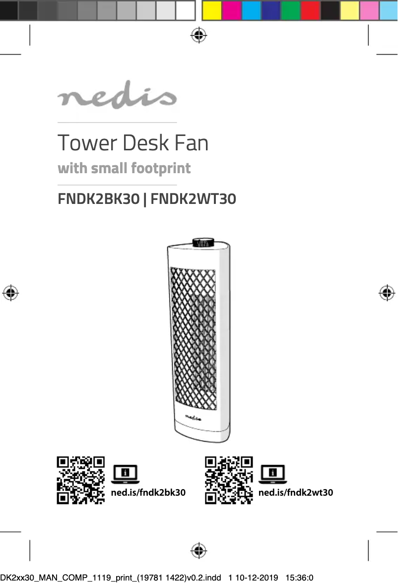 Page 1 of the manual User Manual Nedis FNDK2WT30