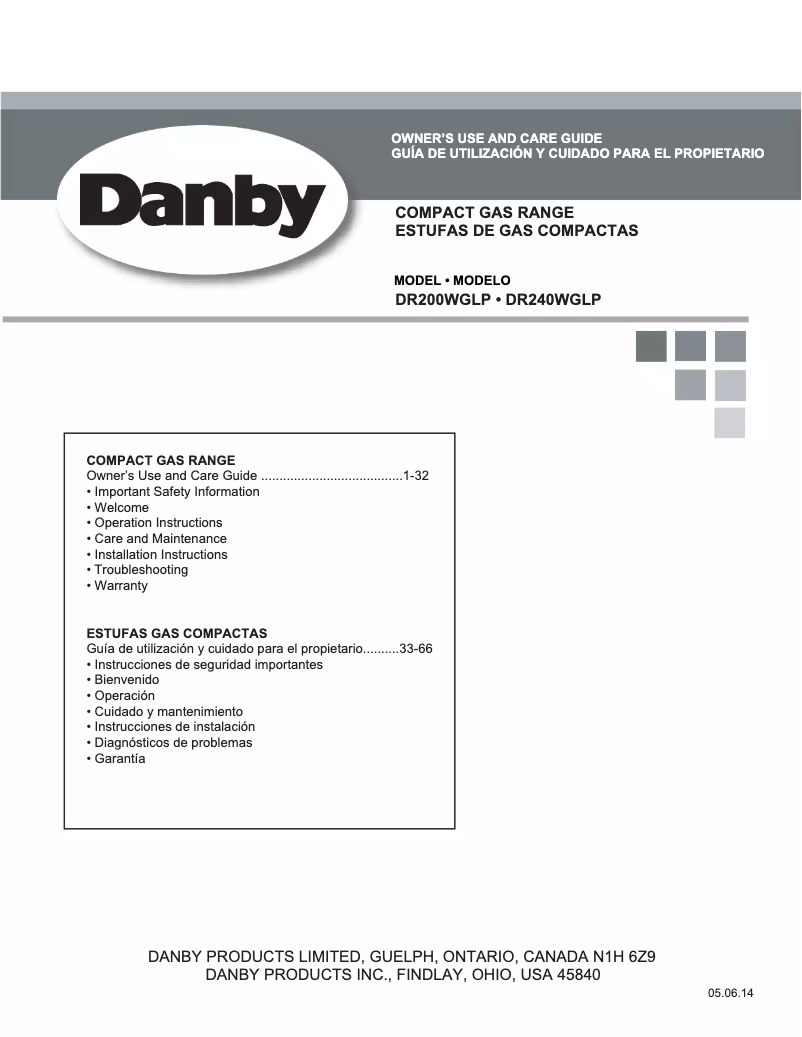 Page 1 of the manual User Manual Danby DR200WGLP