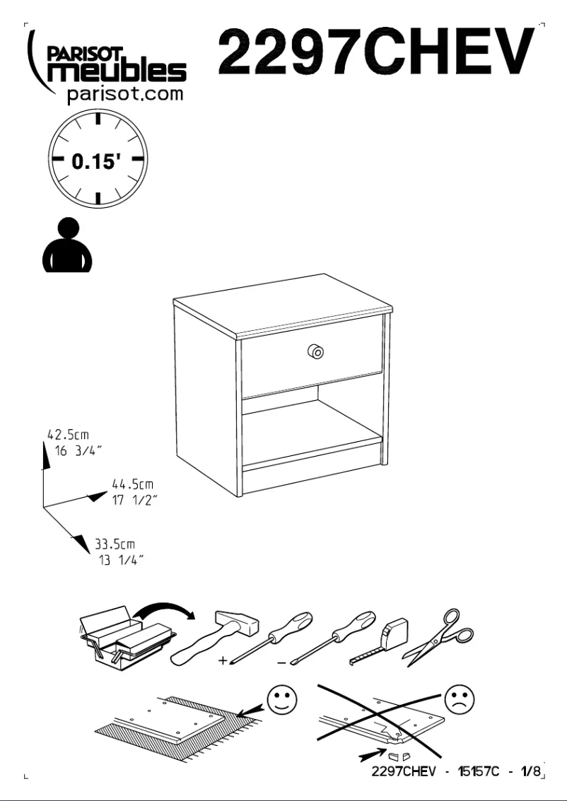 Page 1 of the manual User Manual Parisot Lovely Light 2297CHEV