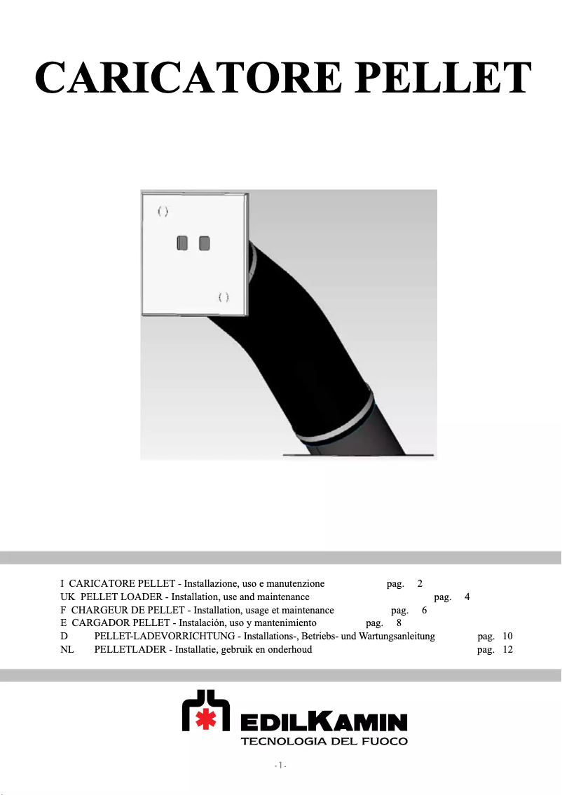 First page image of the manual for PELLET LOADER