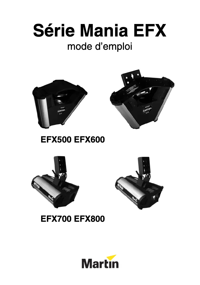First page image of the manual for Mania EFX700
