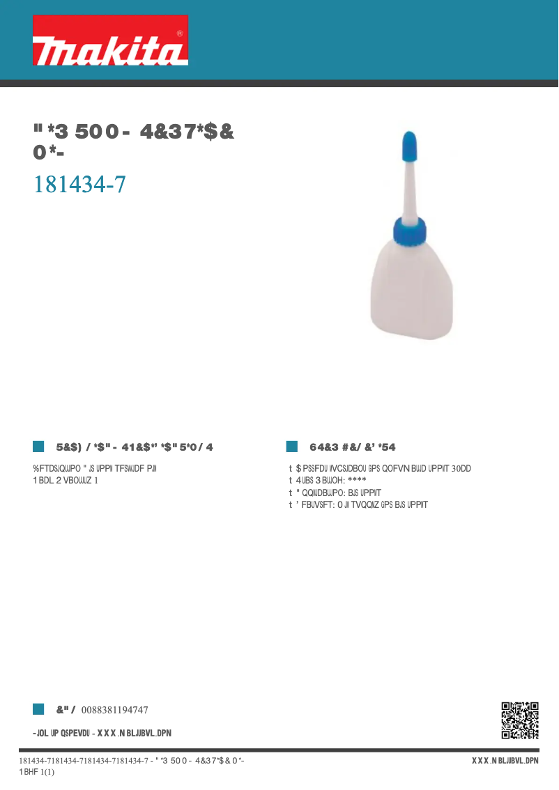 First page image of the manual for 181434-7