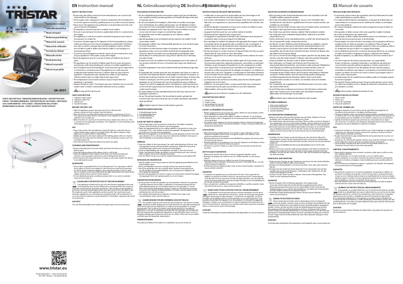 First page image of the manual for SA-3051AH