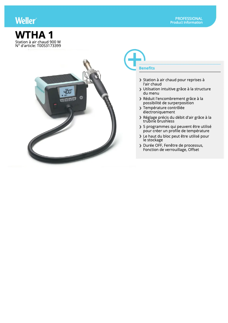 First page image of the manual for WTHA 1