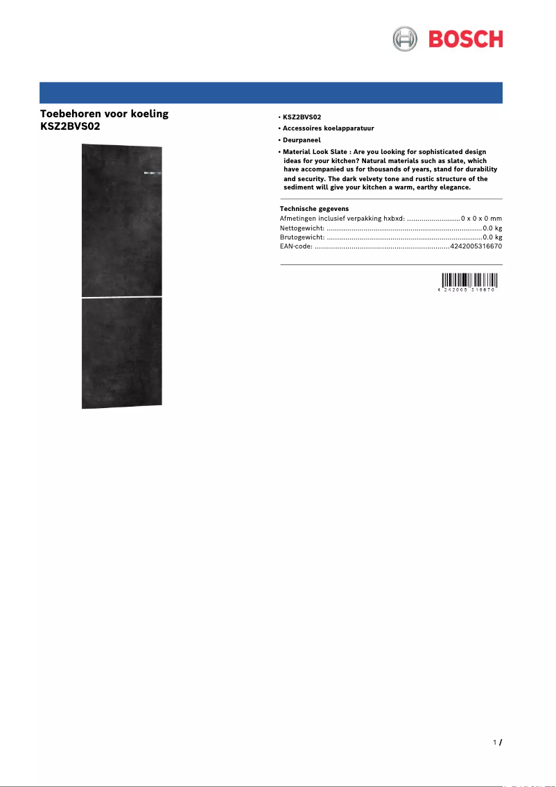 First page image of the manual for KSZ2BVS02