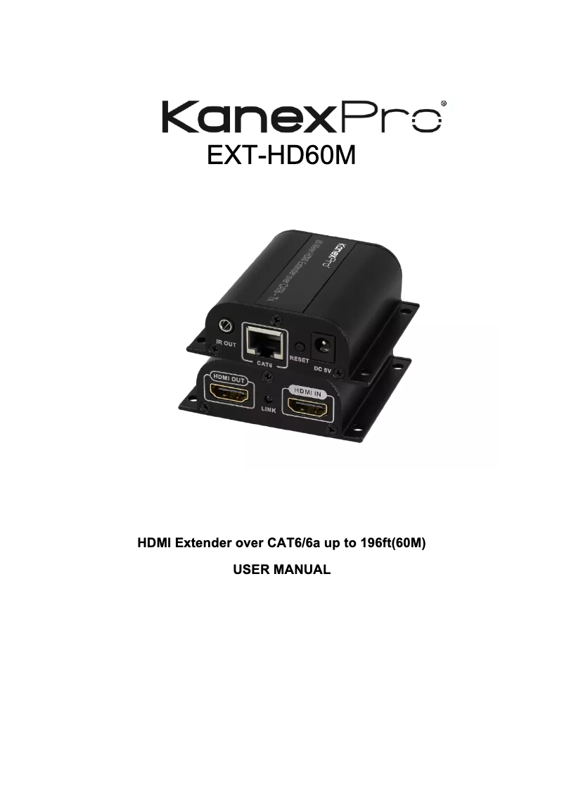 Image de la première page du manuel de l'appareil EXT-HD60M