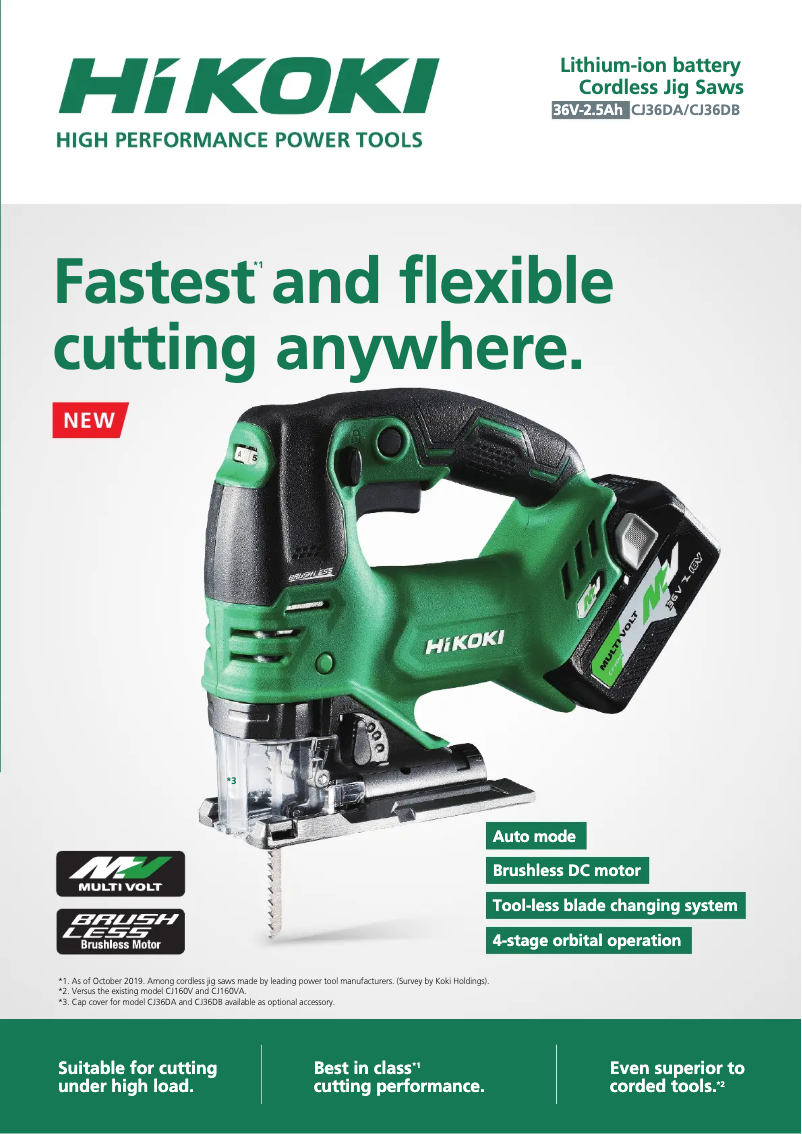 First page image of the manual for CJ36DB