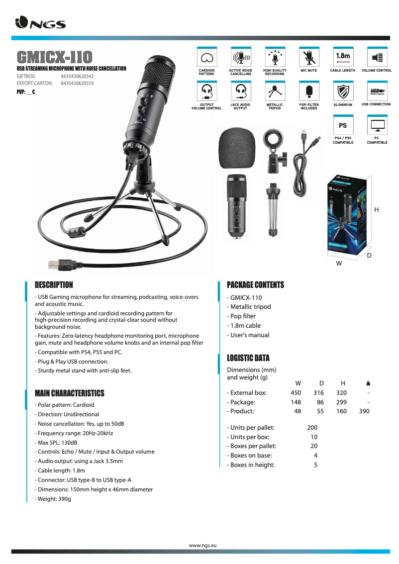 First page image of the manual for GMICX-110