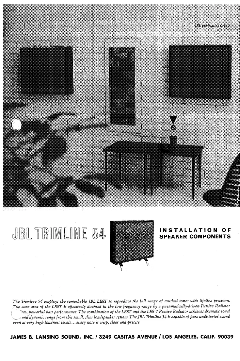 First page image of the manual for Trimline 54