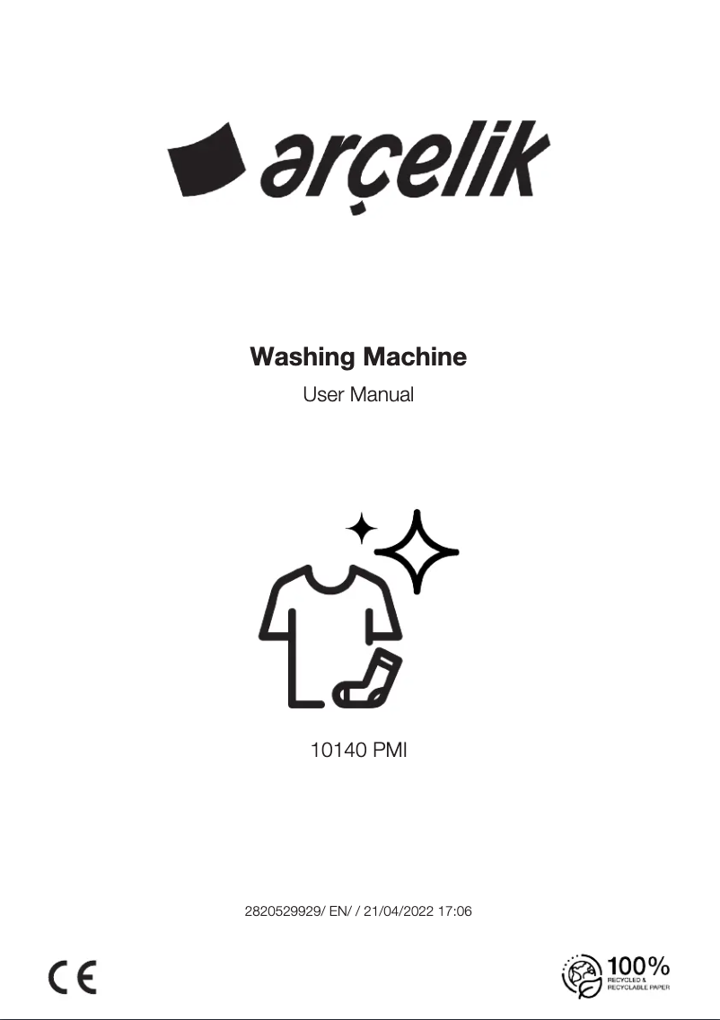 Page 1 of the manual User Manual Arçelik 10140 PMI