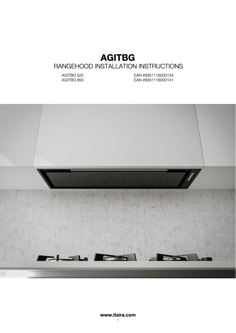 First page image of the manual for AGITBG520