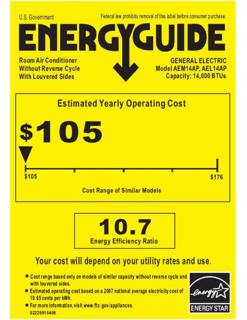 First page image of the manual for AEL14AP