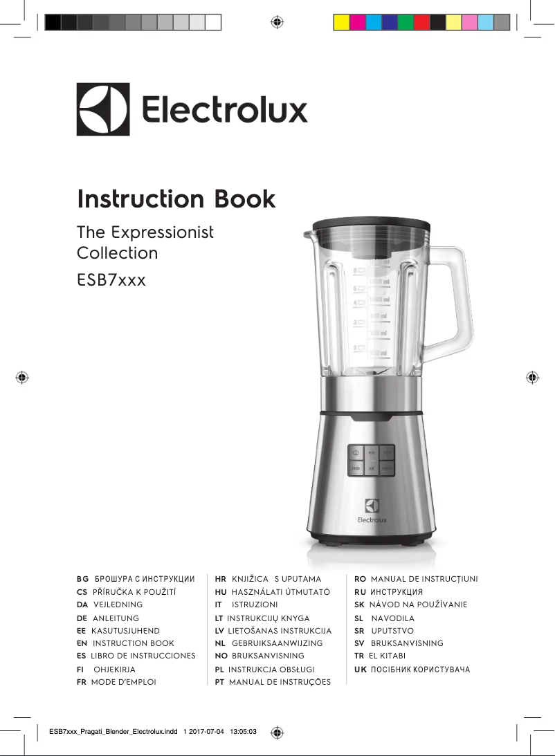 Page 1 of the manual User Manual Electrolux ESB7500