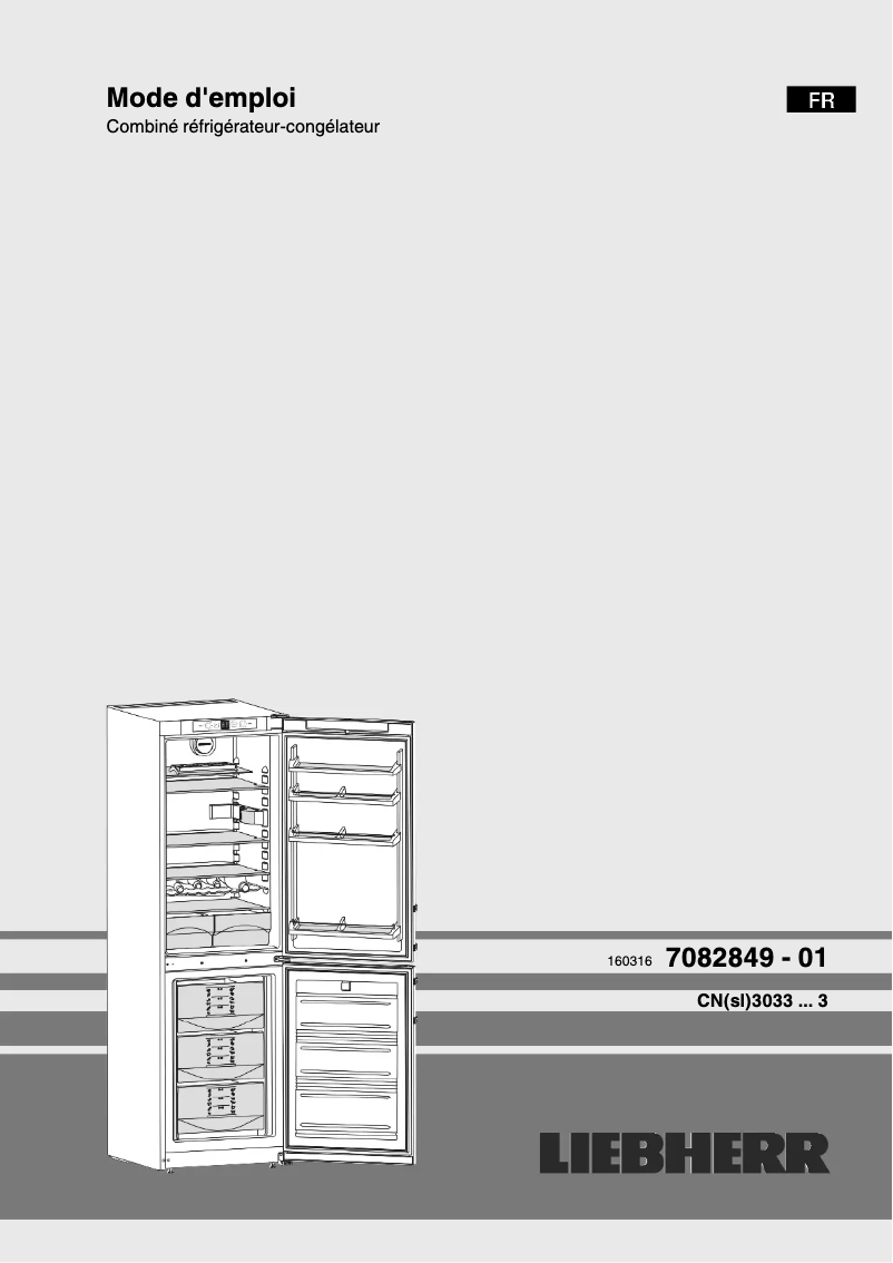 Page 1 of the manual User Manual Liebherr CNSL 306 Comfort NoFrost