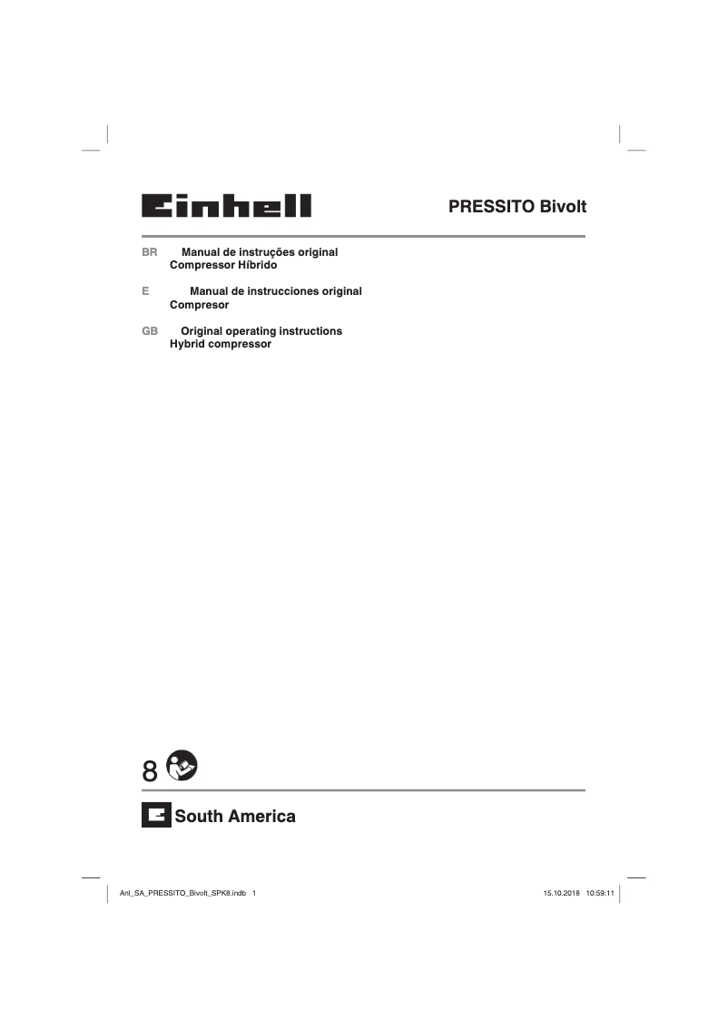 First page image of the manual for Pressito Bivolt