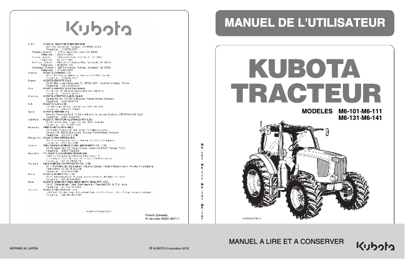 First page image of the manual for M6-111
