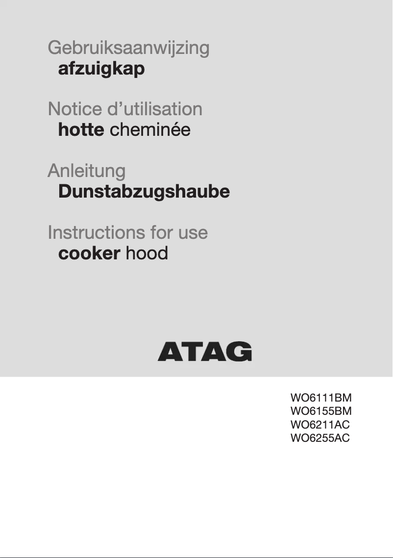 Page 1 of the manual User Manual Atag WO6255AC
