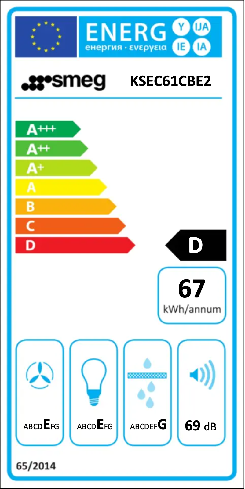 First page image of the manual for KSEC61CBE2