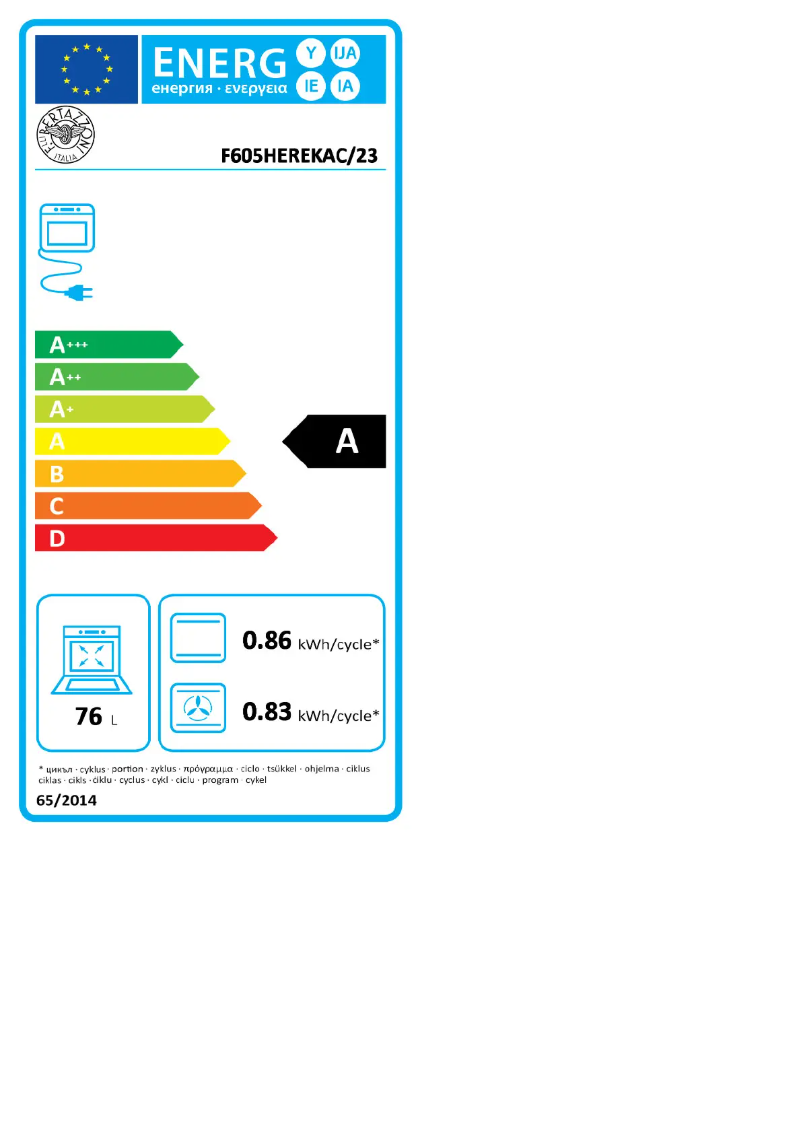 First page image of the manual for F605HEREKNE