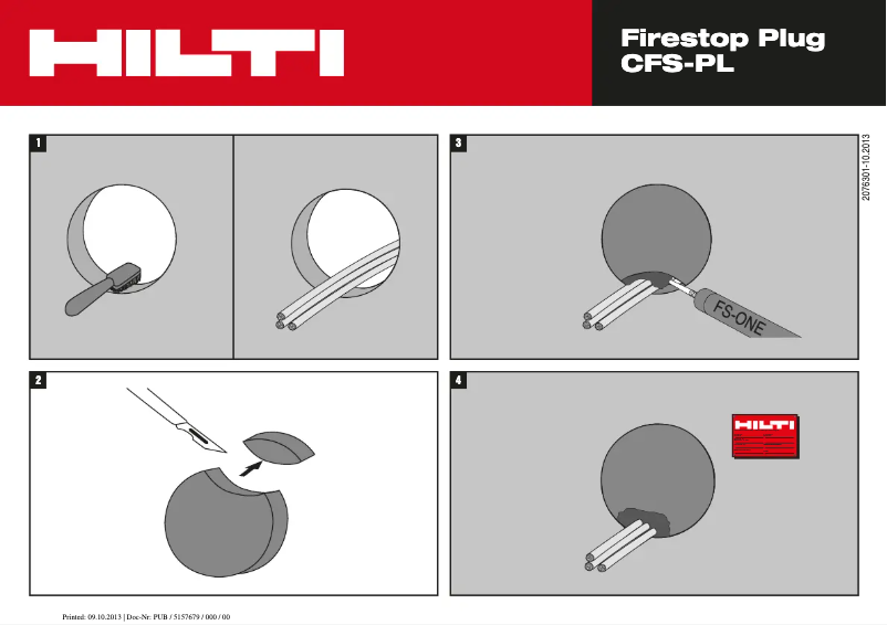Page 1 of the manual User Manual Hilti CFS-PL