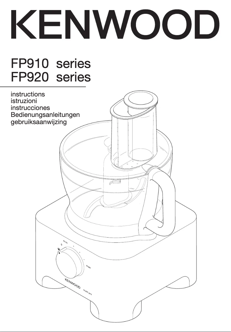 Page 1 of the manual User Manual Kenwood Multipro Classic FPM920