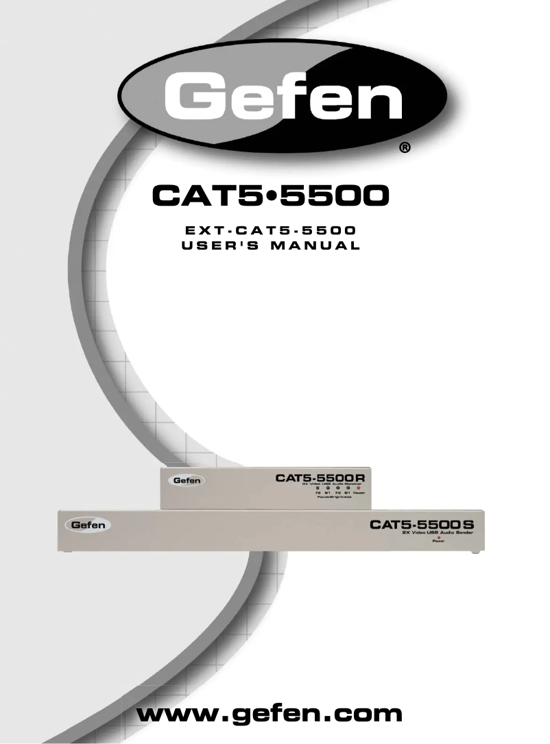 First page image of the manual for EXT-CAT5-5500