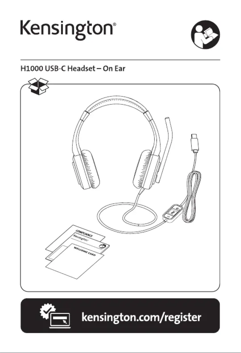 Page 1 of the manual User Manual Kensington H1000