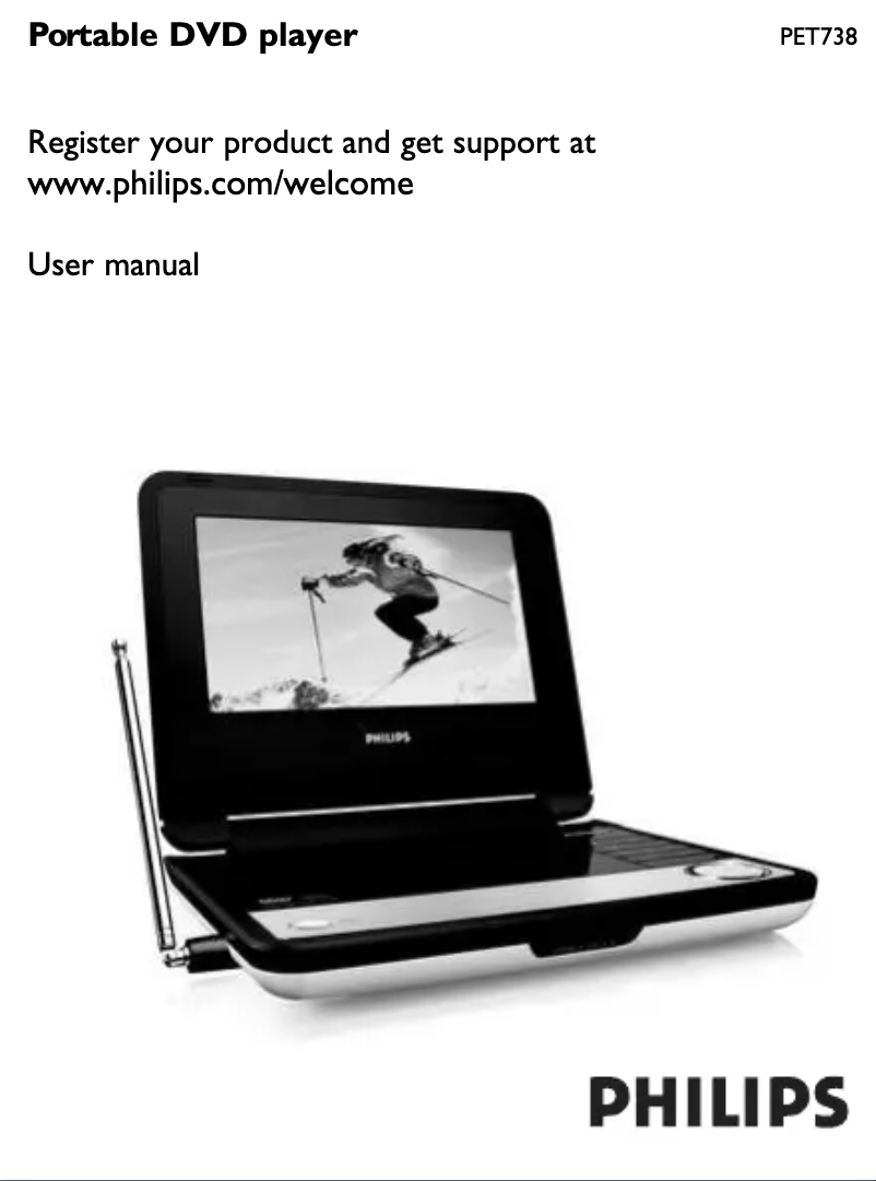 Page 1 of the manual User Manual Philips PET738