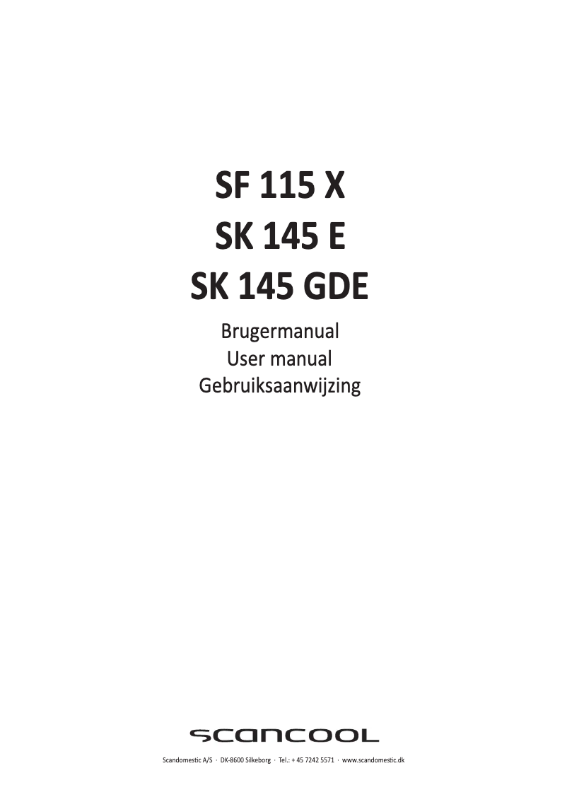 First page image of the manual for SF 115 X