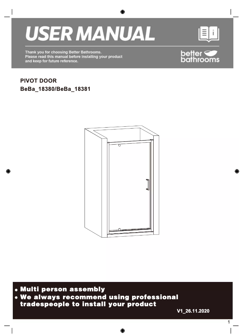 Page 1 of the manual User Manual Vega BeBa_18380