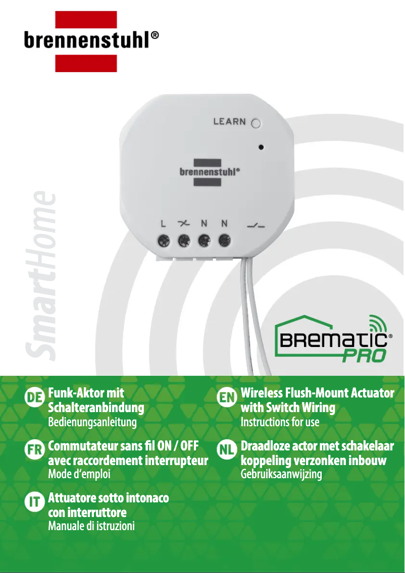 Page 1 of the manual User Manual Brennenstuhl BrematicPRO UPMS868 01 W400