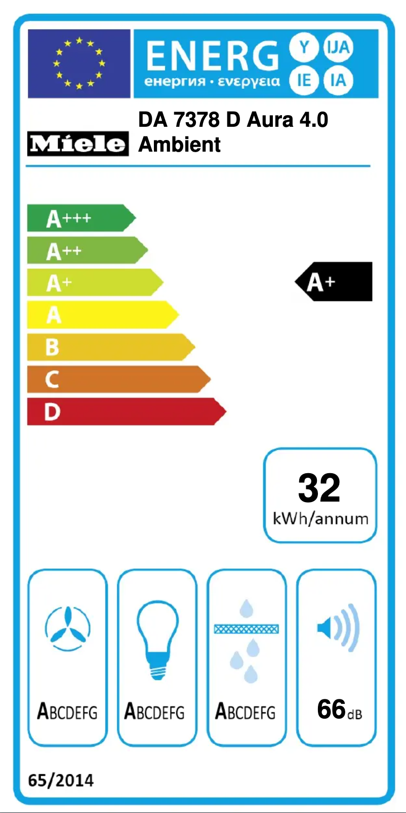 First page image of the manual for DA 7378 D Aura 4.0 Ambient
