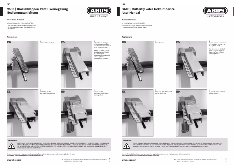 First page image of the manual for V600