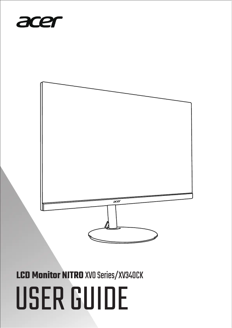 First page image of the manual for Nitro XV340CKP