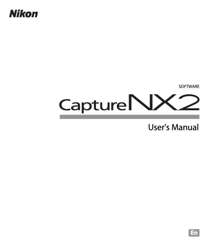 Page 1 of the manual User Manual Nikon Capture NX 2