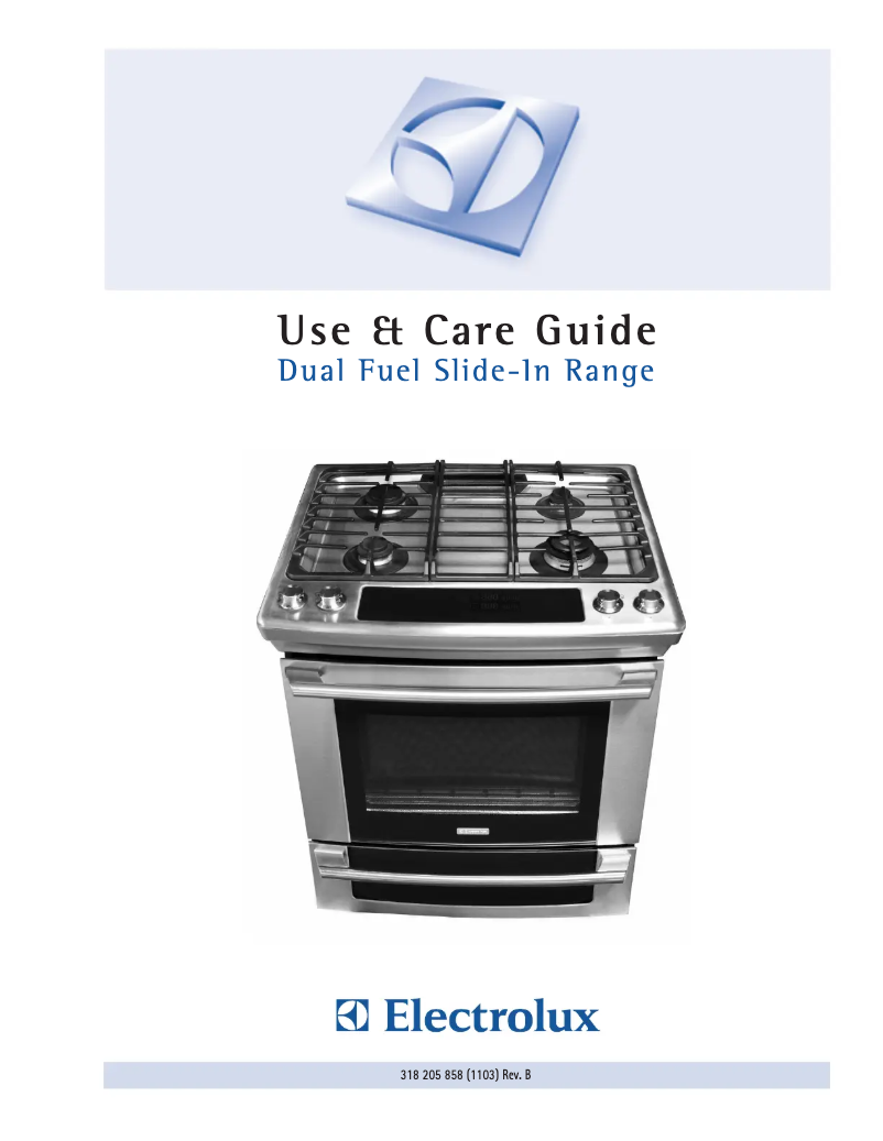Page 1 of the manual User Manual Electrolux EW30DS65GW