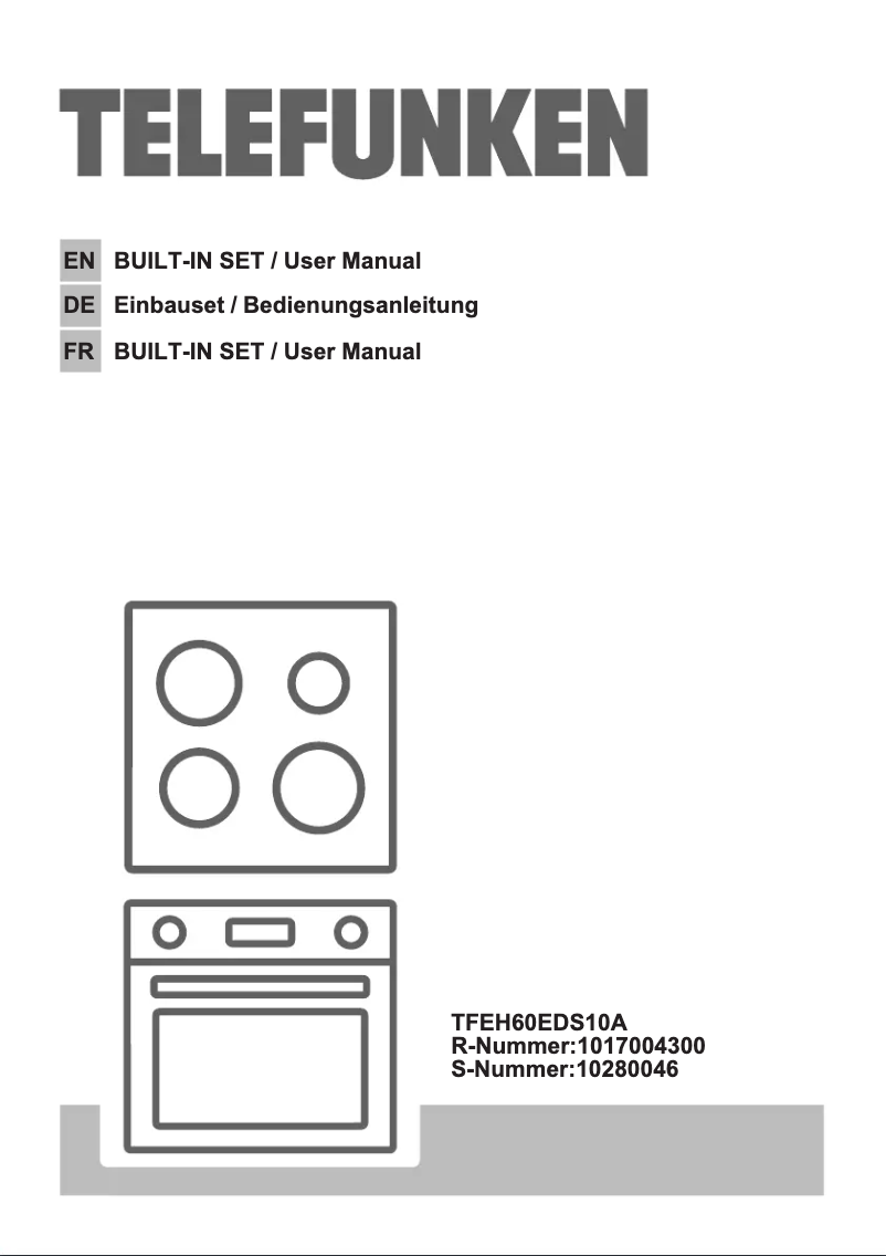 Page 1 of the manual User Manual Telefunken TFEH60EDS10A
