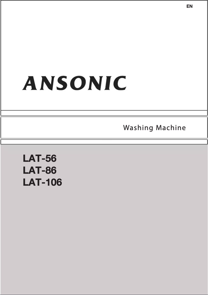 First page image of the manual for LAT 106